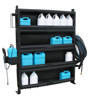 Modular van shelving system, set of 3 shelves