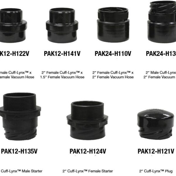2″ Vinyl Cuff-Lynx™ male starter vacuum hose connector